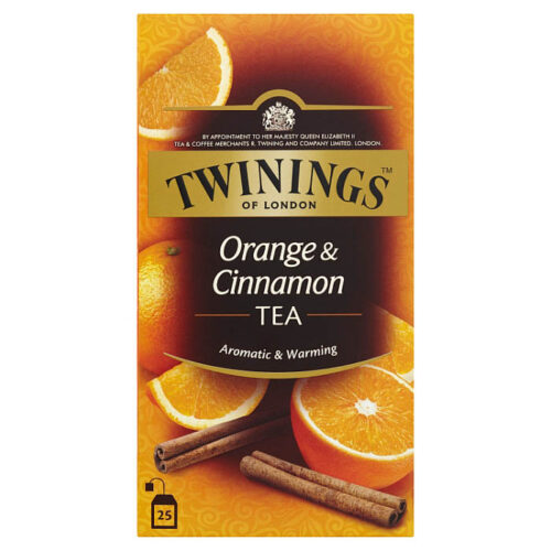 Twinings Czarna herbata z cynamonem i aromatem pomarańczy 50 g (25 torebek)