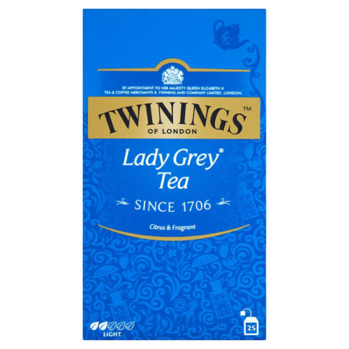 Twinings Lady Grey Czarna herbata z aromatem owoców cytrusowych 50 g (25 torebek)