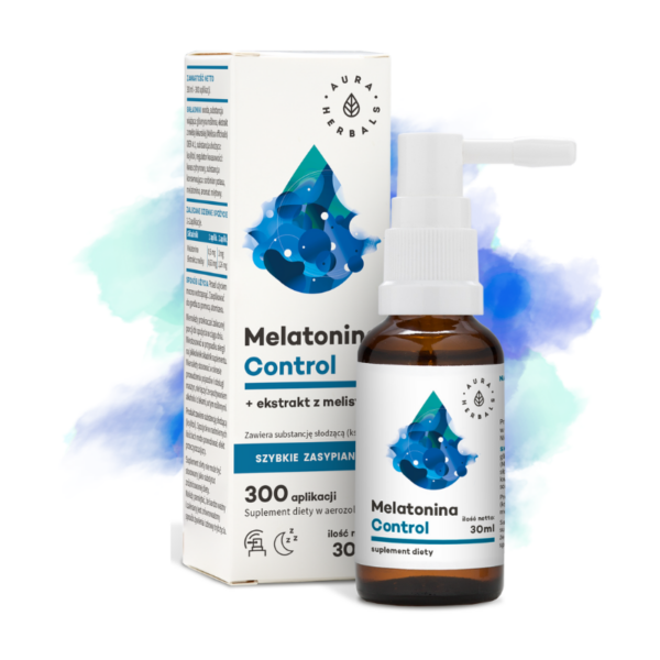 Aura Herbals Melatonina Control + Melisa ekstrakt, aerozol 30 ml