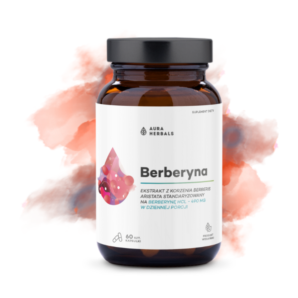 Aura Herbals Berberyna 490 mg, HCL, Berberis aristata, kapsułki 60 szt.