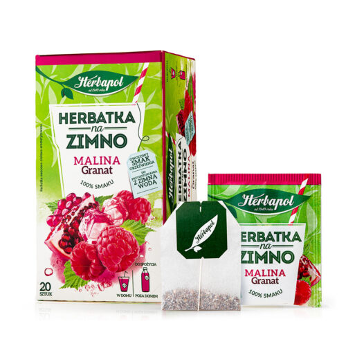 Herbapol Herbata na zimno o smaku maliny z granatem, 36 g (20 x 1,8 g)