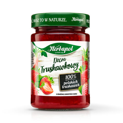 01_5900956201009 Herbapol Dżem truskawkowy o obniżonej zawartości cukru 280 g