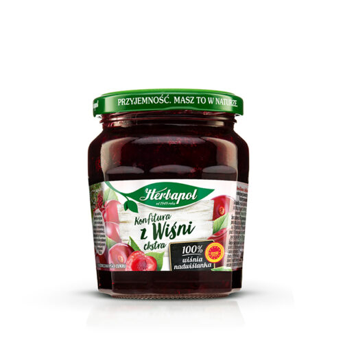 Herbapol Konfitura extra z wiśni o obniżonej zawartości cukru 240 g