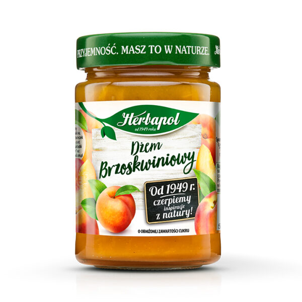 Herbapol Dżem brzoskwiniowy o obniżonej zawartości cukru 280 g