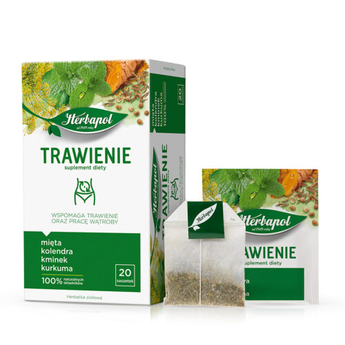 Herbapol Trawienie + praca wątroby Suplement diety herbatka ziołowa 40 g (20 x 2 g)