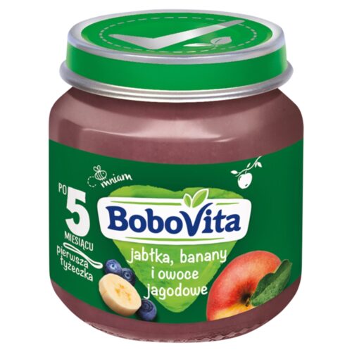 BoboVita Banany, jabłka i owoce jagodowe  125 g