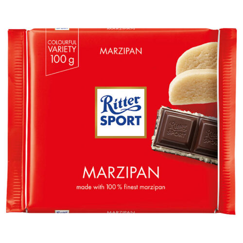 Ritter Sport Czekolada deserowa z nadzieniem marcepanowym, 100g