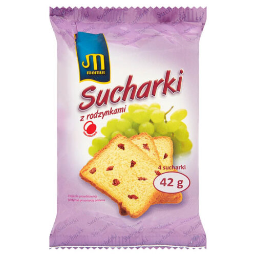 Mamut Sucharki z rodzynkami 42 g (4 sztuki)