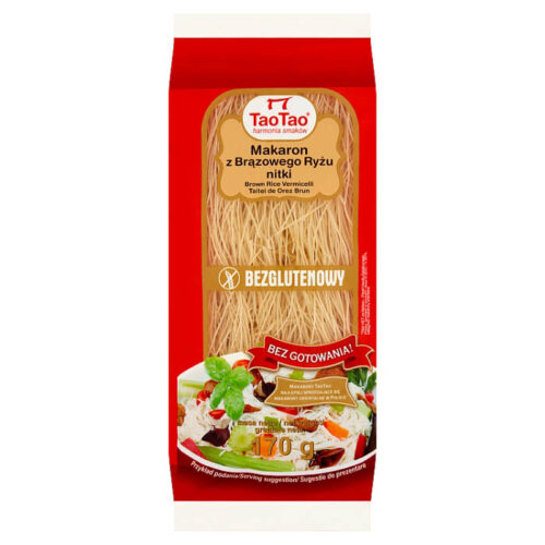 Tao Tao Makaron z brązowego ryżu nitki 170 g