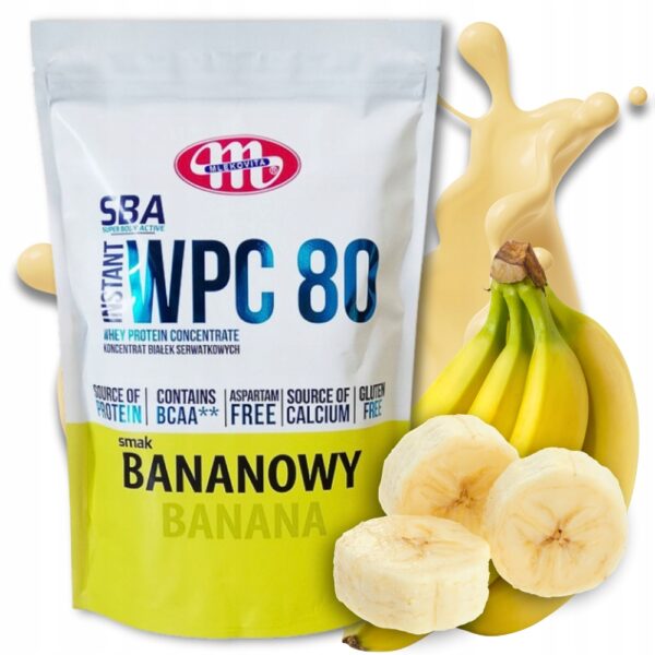 SBA WPC 80 Mlekovita 700g Odżywka białkowa Bananowa