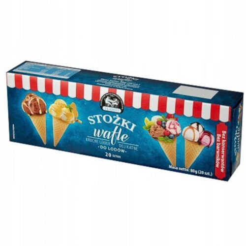 Wafle do lodów Stożki 80g PPH Sławoj