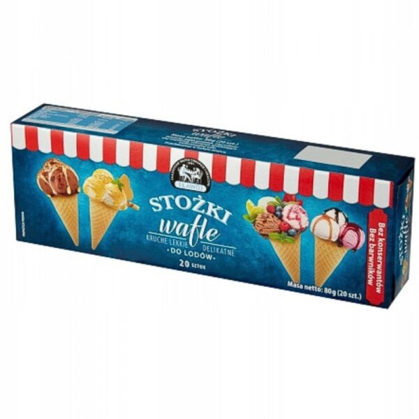 Wafle do lodów Stożki 80g PPH Sławoj