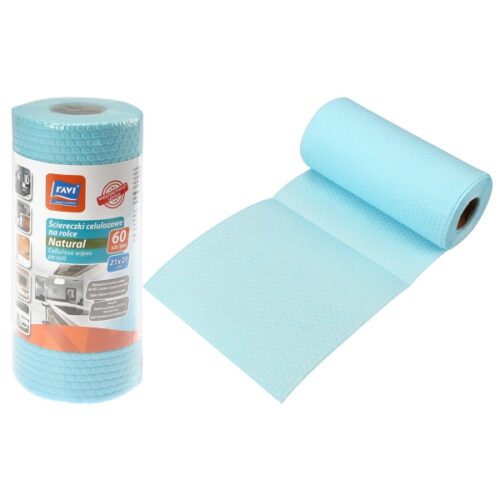 Ściereczki celulozowe na rolce NATURAL 60szt Ravi