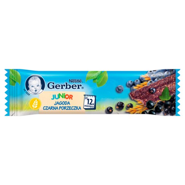 Gerber Junior Batonik jagoda czarna porzeczka dla dzieci po 12. miesiącu 25 g