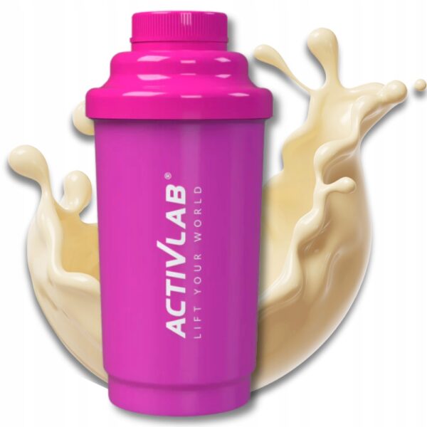 Shaker do białka ActivLab 600ml z sitkiem Magic Magenta