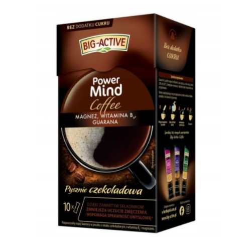 BIG-ACTIVE Power Mind z magnezem, witaminą B6 i guaraną 10 saszetek