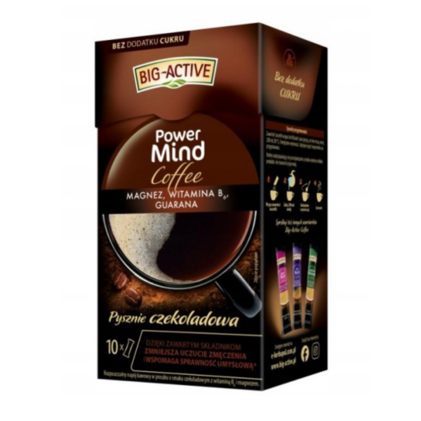 BIG-ACTIVE Power Mind z magnezem, witaminą B6 i guaraną 10 saszetek