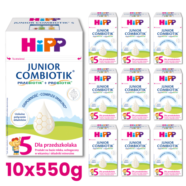 HiPP Junior Combiotik 5 Produkt na bazie mleka dla przedszkolaka 10x550g
