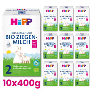 HiPP 2 Mleko następne z mleka koziego Bio po 6. m-cu 400g x10