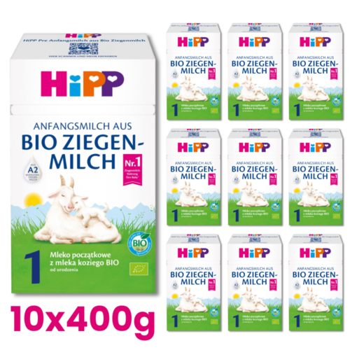 HiPP 1 Mleko początkowe z mleka koziego Bio, 400g x10