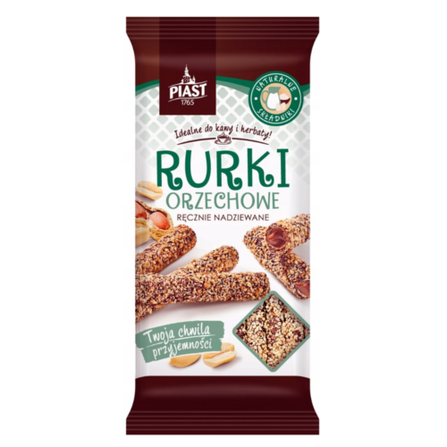 Rurki Orzechowe ręcznie nadziewane Piast 185g