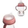 Canpol babies Kubek niekapek z silikonowym ustnikiem Bonjour Paris 250ml Pink