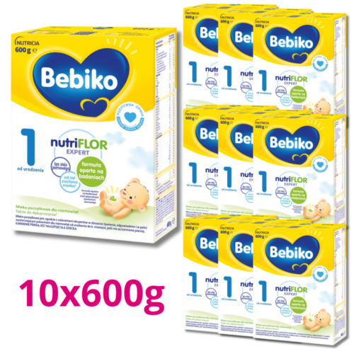 Bebiko 1 Mleko początkowe dla niemowląt od urodzenia 10x600g