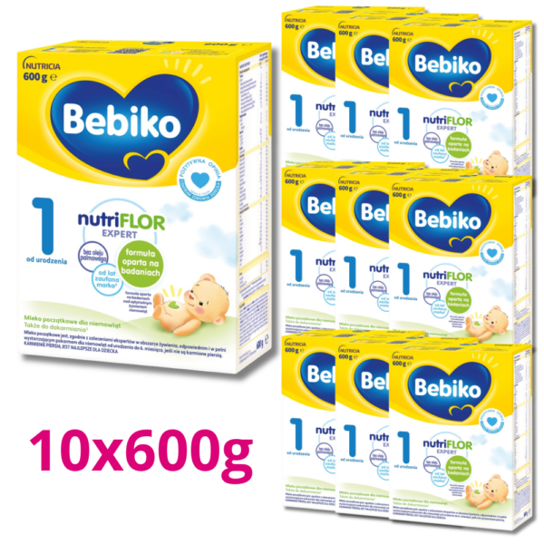 Bebiko 1 Mleko początkowe dla niemowląt od urodzenia 10x600g