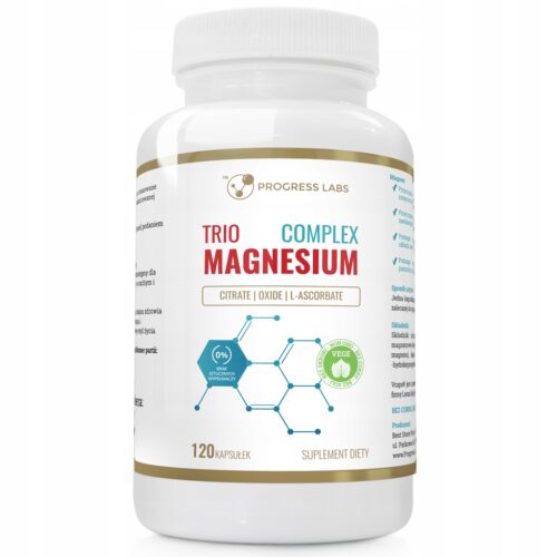 Suplement diety Progress Labs Trio Complex Magnesium 120 kapsułek wegański
