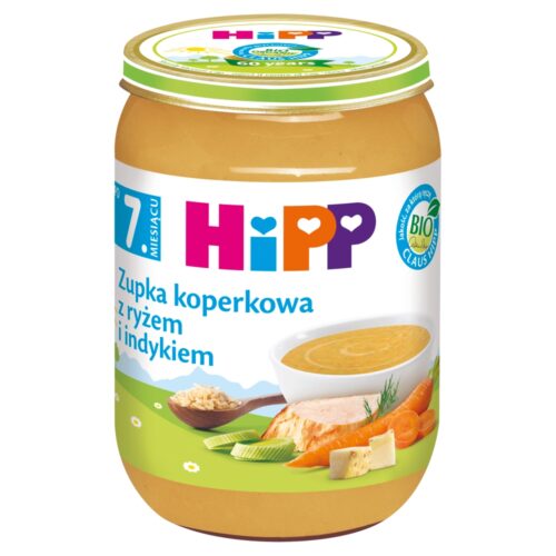 HiPP ΒIO Zupka koperkowa z ryżem i indykiem po 7. miesiącu 190 g