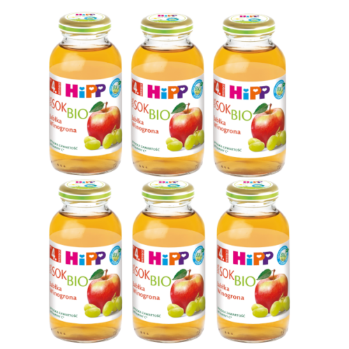 HiPP BIO Sok 100 % jabłka-winogrona po 4. miesiącu 6x200ml