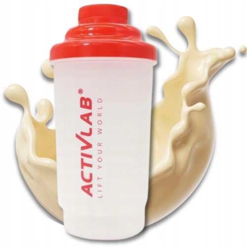 Shaker do białka ActivLab 700ml z sitkiem Czerwony