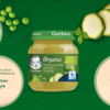Gerber Organic Zielony groszek brokuły cukinia dla niemowląt po 4. miesiącu 125 g