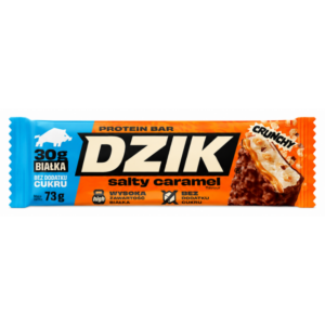 DZIK baton SŁONY KARMEL Proteinowy BIAŁKO 30g bez dodatku cukru 73 g 2 Dzik baton proteinowy salty caramel
