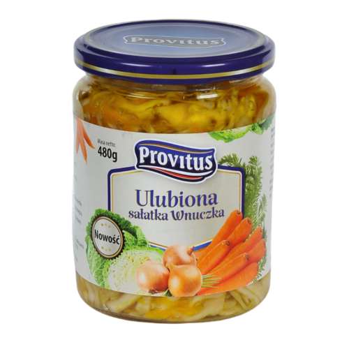 Sałatka Ulubiona Wnuczka kapusta biała, marchewka, cebula Provitus 480g
