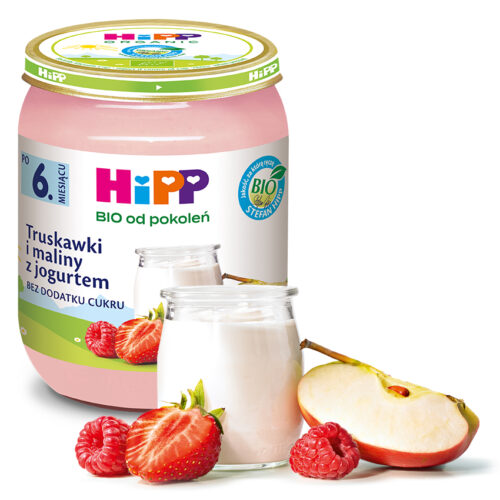 HiPP BIO Truskawki i maliny z jogurtem po 6. miesiącu 160 g