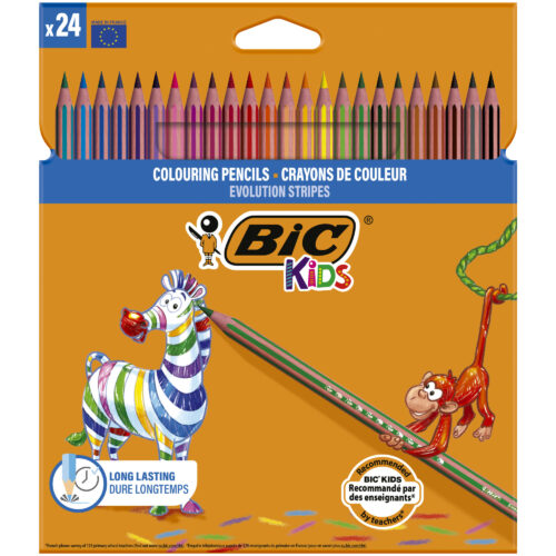 Kredki BIC Kids Evolution Stripes ECO 24 kolory