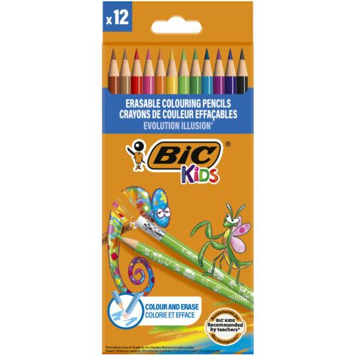 BIC Kids Evolution Illusion Kredki ołówkowe wymazywalne
