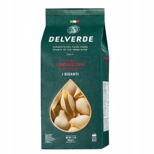 Delverde Makaron włoski No.240 -Muszla Wielka,500g