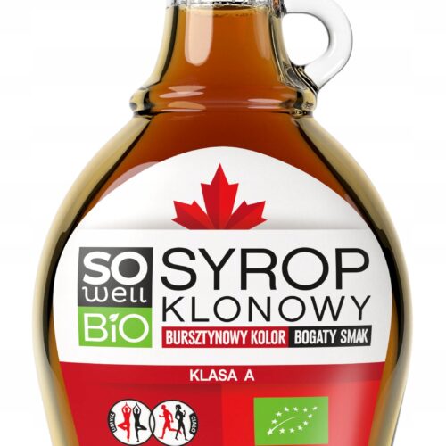 SoWell Syrop klonowy BIO bursztynowy,klasa A,189ml