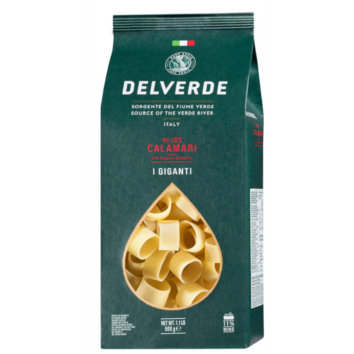 Delverde makaron włoski Calamari Giganti No. 195 – Pierścień Wielki 0,5 kg