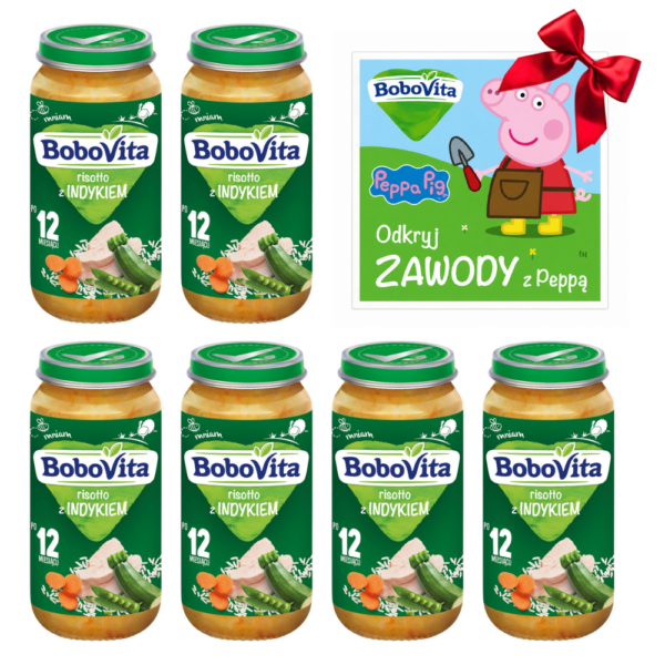 BoboVita Obiadek Risotto z indykiem po 12 miesiącu 250g + KARTY MEMORY