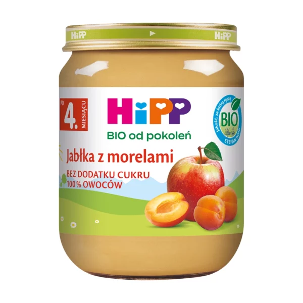HiPP BIO Jabłka z morelami po 4. miesiącu 125 g