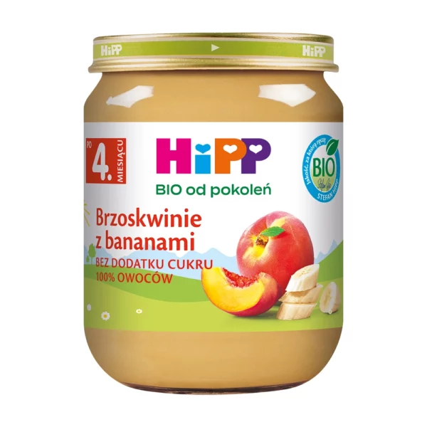 Deserek Brzoskwinie z bananami HiPP BIO po 4. miesiącu, 125g