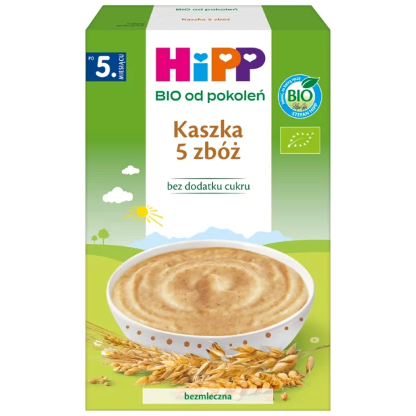 HiPP BIO od pokoleń, Kaszka 5 zbóż po 5. m-cu, 200 g