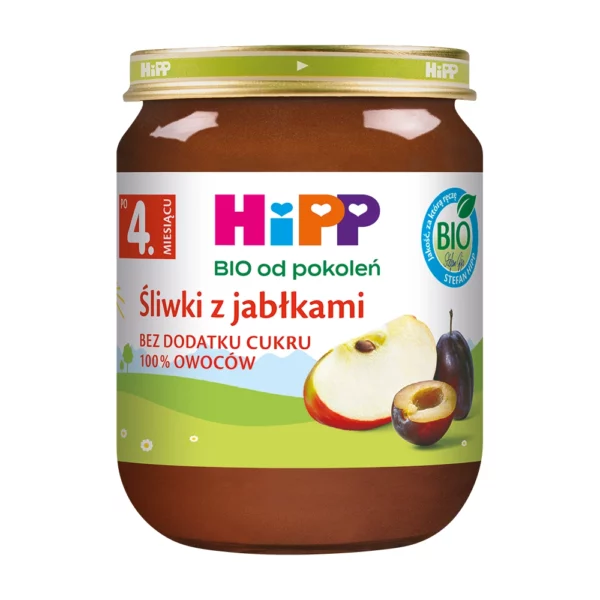 4062300340251 Deserek Śliwki z jabłkami HiPP BIO po 4. miesiącu, 125g
