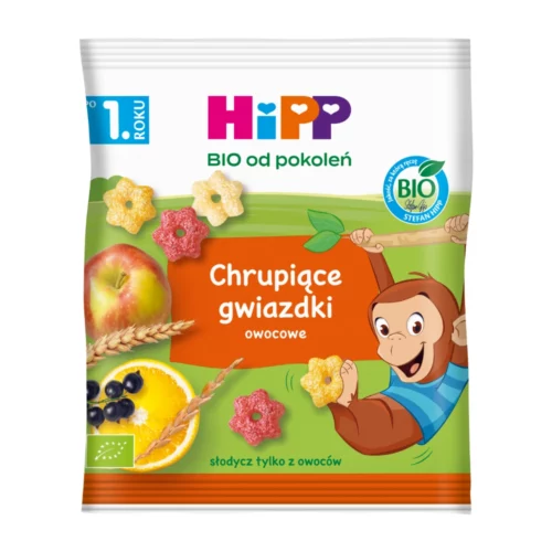 Chrupiące gwiazdki owocowe dla małych dzieci HiPP BIO  1-3 lata, 30g