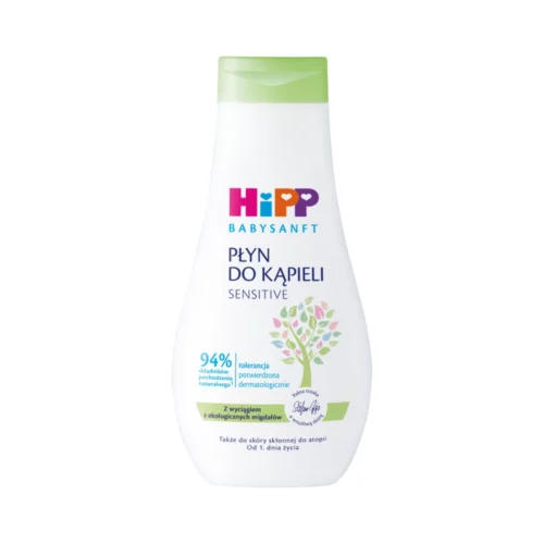 HiPP Babysanft Sensitive, Płyn do kąpieli, od 1. dnia życia, 350 ml