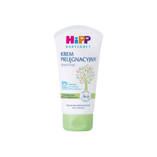 HiPP Babysanft Sensitive, Pielęgnacyjny krem do twarzy i ciała, od 1. dnia życia, 75 ml