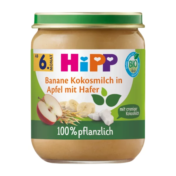 HiPP BIO Jabłka z bananami, kremowym kokosem i owsem po 6. miesiącu 160 g